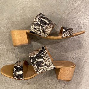 Madewell Kiera Mule Sandal in Snake Embossed Leather